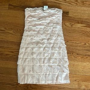 EXPRESS Dress Pale Pink Body Con Stretch Fully Lined Sz XS Perfect NEW w/tags